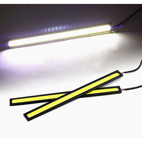 2 PCS LED Tagfahrlicht, Auto Innen Außen Streifen Licht 12V Universal COB  DRL Lampe für LKW