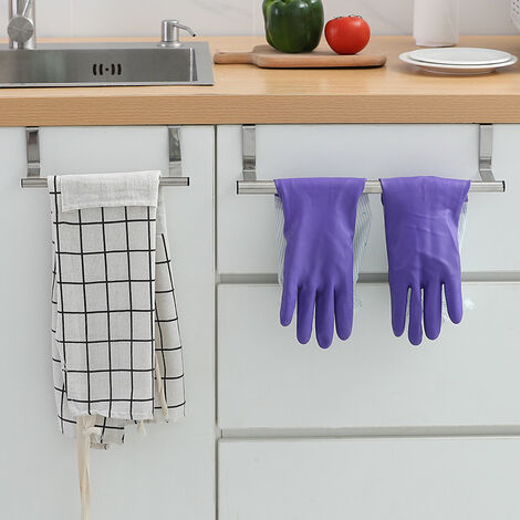 Über Tür Handtuchhalter,Ausziehbarer Handtuchhalter für Schrank Schublade  Schrank,Anti-Rutsch Kratzschutz