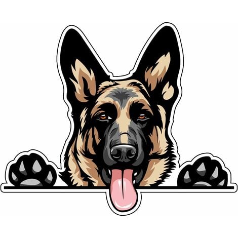 Deutscher Schäferhund Auto Aufkleber Aufkleber, lächelnde Hund Aufkleber,  für Laptops Tumbler Windows Autos LKW Wände