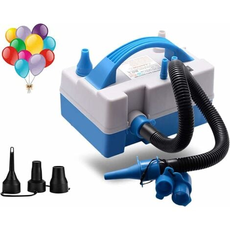 Elektrische Ballonpumpe, doppelte Düse Ballons Pumpe, schnelle Inflation  für Ballone, Schwimmbad (AC220-240V 600W)