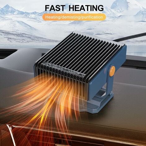 Auto Heizung, 12V tragbare Auto Heizung Defroster, Defogger mit 2 in 1  Heizung/Kühlfunktion, Anti-Nebel