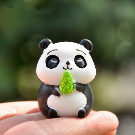 5 Stücke Mini Panda Modelle Schöne Panda Statuen Harz Panda