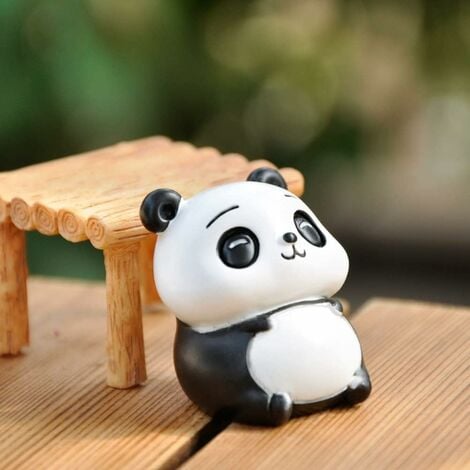 5 Stücke Mini Panda Modelle Schöne Panda Statuen Harz Panda