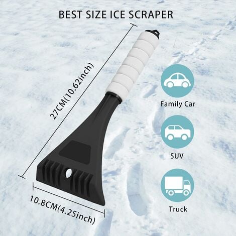 Eiskratzer für Auto, Schneekratzer für Auto Windschutzscheibe, Heavy Duty  Frost Schnee Eis Entfernung (schwarz)