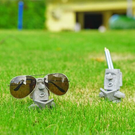 Brillenhalter Stand, leichte Osterinsel Monolith Skulptur Sonnenbrille  Halter, Kopf Statue Display Halter für Gläser Ostern Home