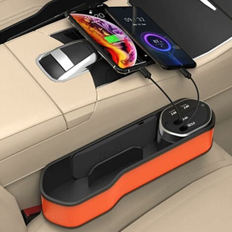 Autositz Lückenfüller Organizer mit USB C Iphone Auto Ladegerät