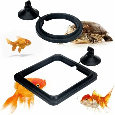 2-Stücke Fisch Fütterung Ring, Fisch Fütterung Ring Aquarium, Fisch Feeder,  Fisch Futter Feeder mit Saugnapf (