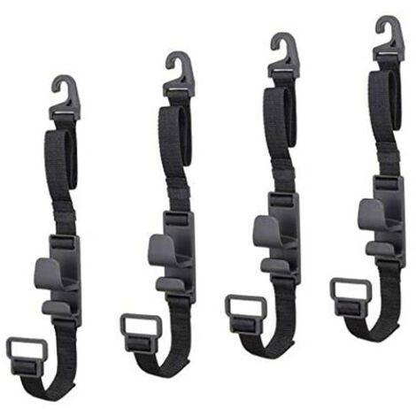 4er-Pack Autositz-Kopfstützenhaken, starke, langlebige Rücksitz-Kopfstützen- Aufhänger