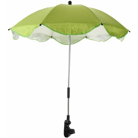 Sonnen- und Regenschirm Regenschirm Outdoor Wandern Camping Sonnenschirm  mit verstellbarer Klammer - Grün