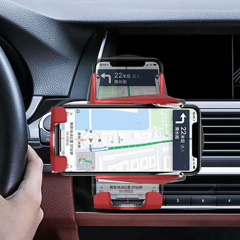 Smart Car Wireless Ladegerät Automatische Sensor -Telefonhalter (rot)