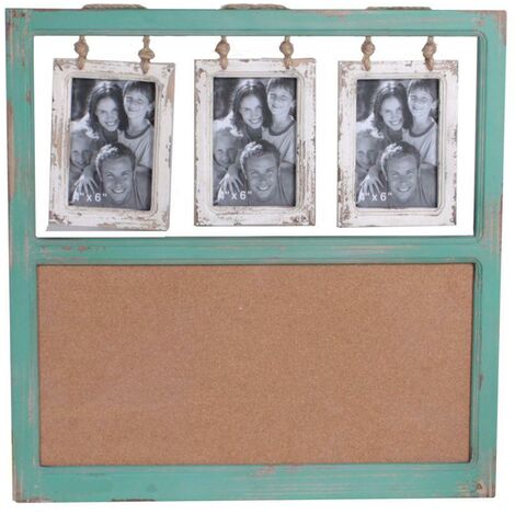 HAB & GUT Cornici Multipla Portafoto A Muro Stile Art Deco - Griglia Metallica 60x40 Cm Con Clip Ottone - Foto 4