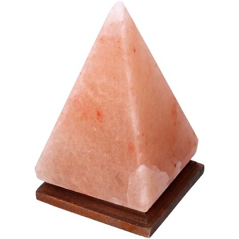 Lampada sale base legno piramide cm13x13h22
