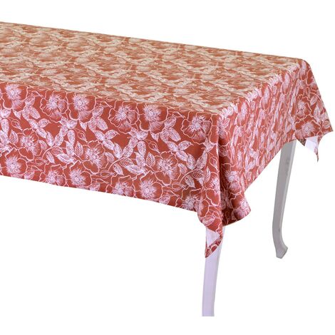 Tovaglia Runner Quadrata In Tessuto – 100x100 Cm, Colore Rosso, Antimacchia E Certificata Oeko-Tex