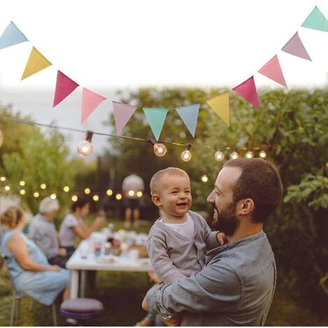jardin anniversaire EDATOFLY Guirlande de fanions en nylon multicolore 240 m pour mariage extérieur fête 