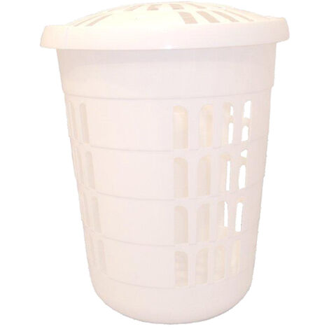 What More Round Laundry Basket White 12090
