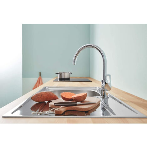 Grohe Bauloop, miscelatore cucina, monocomando, a collo d’oca, cromato (31368001)