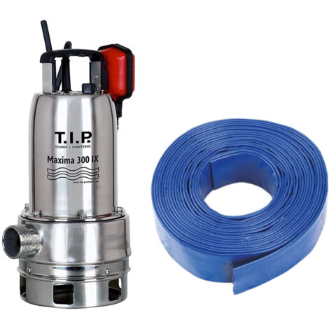 T.I.P. – Pompe de relevage eaux usées 18000L/h – Tuyau de refoulement 25 mètres – Hauteur de refoulement 10 mètres – Moteur pour particules solides jusqu'à 30mm (1/5)