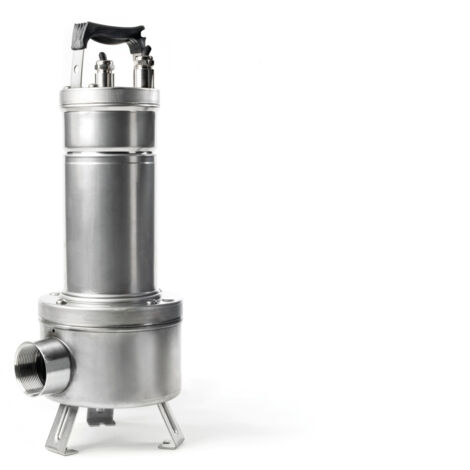 Pompe immergée pour eaux chargées – Débit 300 l/min – Hauteur de refoulement 7,4 m – Acier inoxydable – Passage des solides 50 mm - VS 550 T