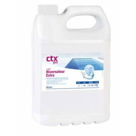Hivernage piscine anti-algues – Traitement complet 5 L – Algicide, fongicide, bactéricide, floculant – Prévention algues et tartre – CTX