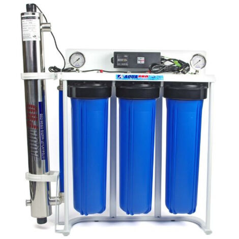 Stérilisateur UV - UV Big Blue - 12GPM avec 3 filtres de Aqua Pro