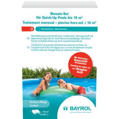 Produit d'entretien piscine - Traitement mensuel - Piscine hors-sol - jusqu'à 10m3 de Bayrol