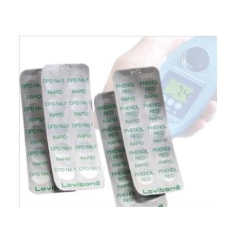 Réactifs pour testeur électronique photomètre Scuba – Kit recharge 60 pastilles – DPD1 chlore libre, pH, DPD3, acide cyanurique, alcalinité – Lovibond