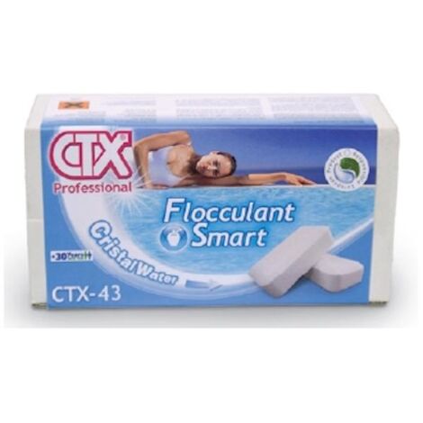 Produit d'entretien piscine - CTX 43 - Floculant Deluxe – boîte de 8 cartouches 125 g de CTX