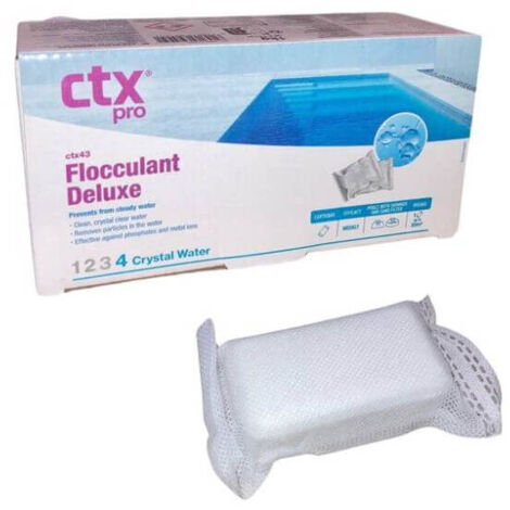 Produit d'entretien piscine - CTX 43 - Floculant Deluxe – boîte de 8 cartouches 125 g de CTX