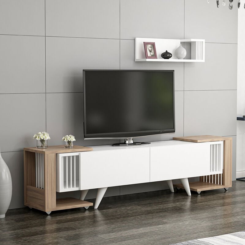 Mueble De Tv en.casa aglomerado blanco 41 x 150 32 cm conjunto