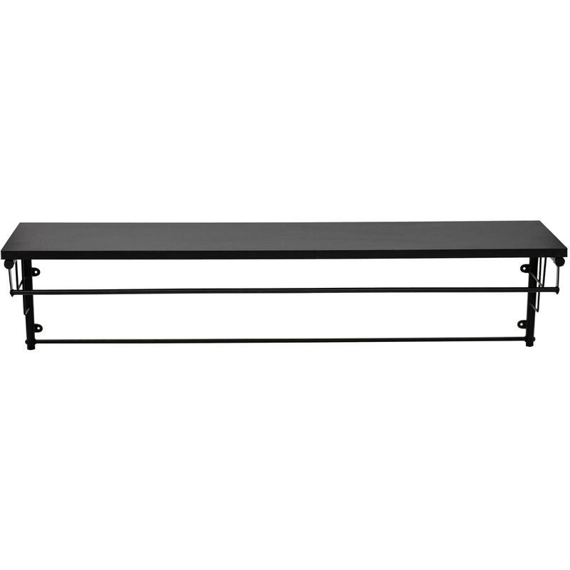 Perchero De Pared Falkirk Moderno 1 Barra Acero 170x87x15cm - Negro  [en.casa] con Ofertas en Carrefour