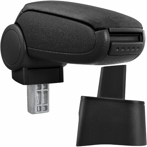 [pro.tec] Reposabrazos central para Seat Ibiza Tipo 6L Años de fabricación 2002-2008 (3 puertas o 5 puertas) - apoyabrazos con compartimento - tapizado - tela - negro