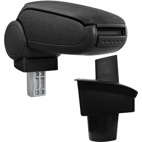 [pro.tec] Reposabrazos central para VW Passat B6 3C a partir de 2005 - apoyabrazos con compartimento - tapizado - tela - negro (1/5)