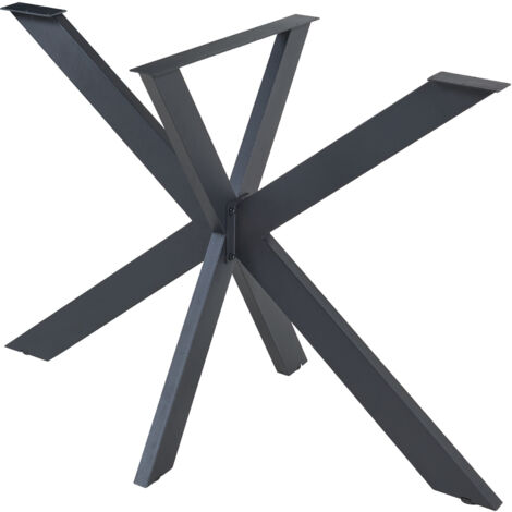 Pata de mesa Oberau forma de estrella acero 85x85x71cm - Negro [en.casa]