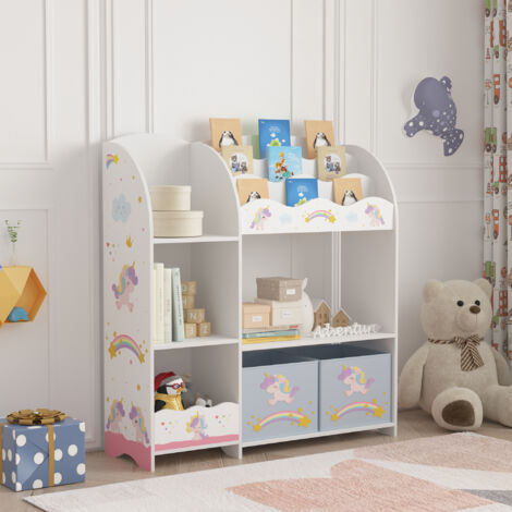 Estantería Infantil Lysekil 100x93x30 cm - Motivo de océano [en.casa