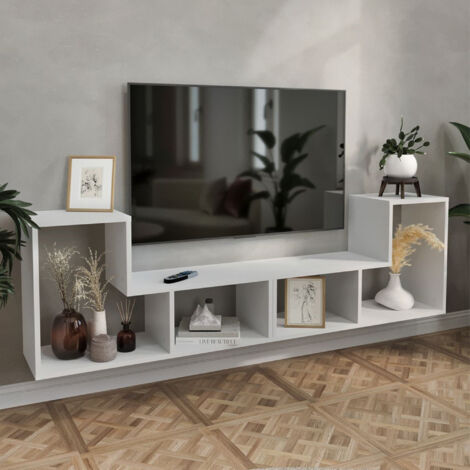 Juego de 2 elementos modulares Hustersurd 92x54x30 cm -  Blanco [en.casa] (1/5)