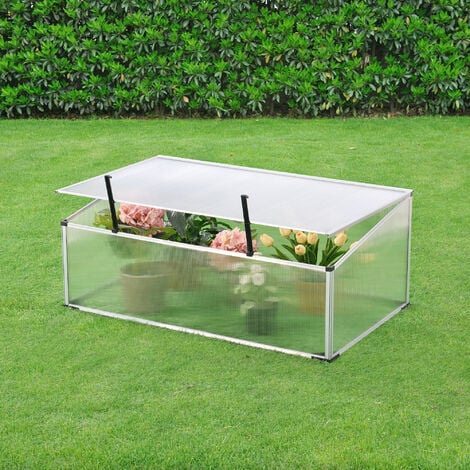Invernadero de Jardín Exterior - 100 x 60 cm Aluminio / Policarbonato  Transparente [en.casa]®