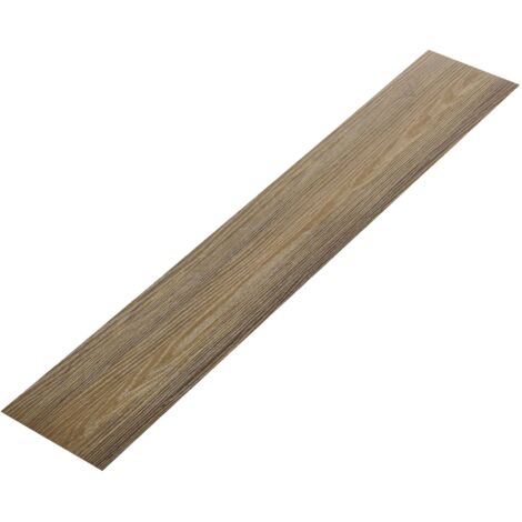 Revestimientos de suelos 7 láminas vinílicas para pegar PVC color roble 0975 m² 030007252
