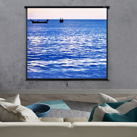 Pantalla de proyección altura ajustable 113" para HD y 3D Negro y Blanco [in.tec] (1/5)