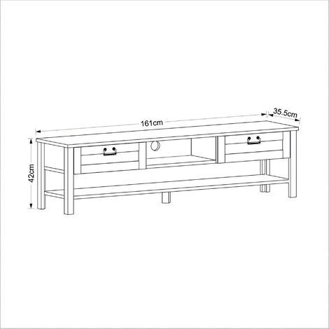 Mueble TV suspendido Laitila Aglomerado con 2 estantes 100x32x30 cm Roble  Rústico / Antracita [en.casa]