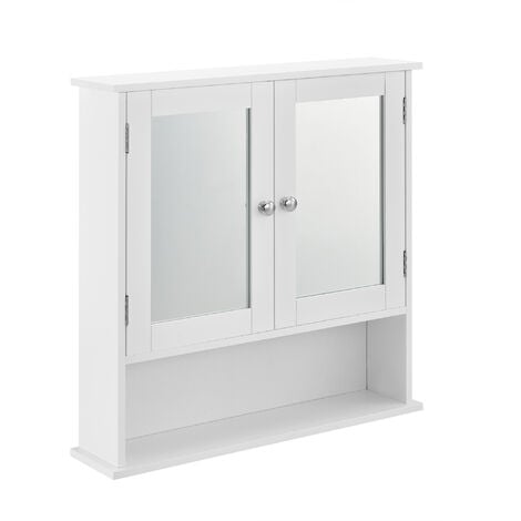 [en.casa] Mueble de Pared para el baño – 58x56x13cm - Blanco - Armario de  Pared