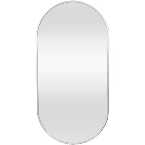 Espejo De Pared Ordona Redondo Aluminio Tamaño Ø 60 Cm - Blanco