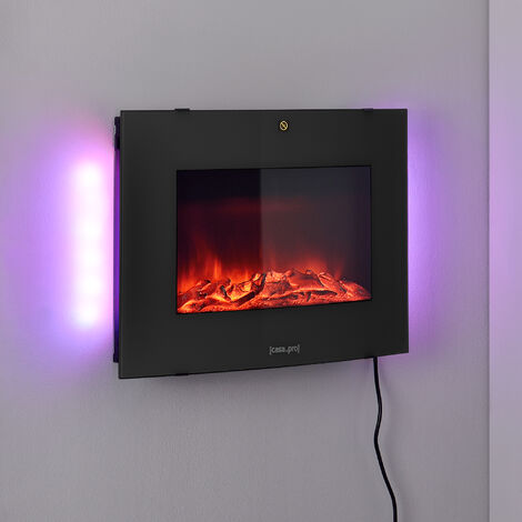 Chimenea eléctrica - 65 x 13,5 x 46 cm - Animación de fuego - Plástico