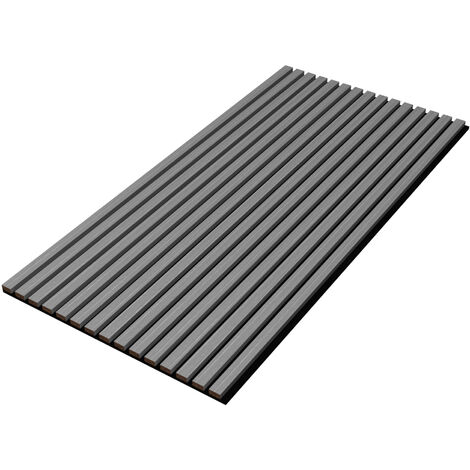 Set de 4x paneles de pared Vang acústico en MDF y fieltro 120 x 60 x 2 cm (2,88 m²) - Roble gris [NEU.HOLZ]