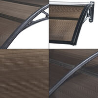Marquesina para Puertas - 240 x 100 cm - Tejadillo de Protección de ABS