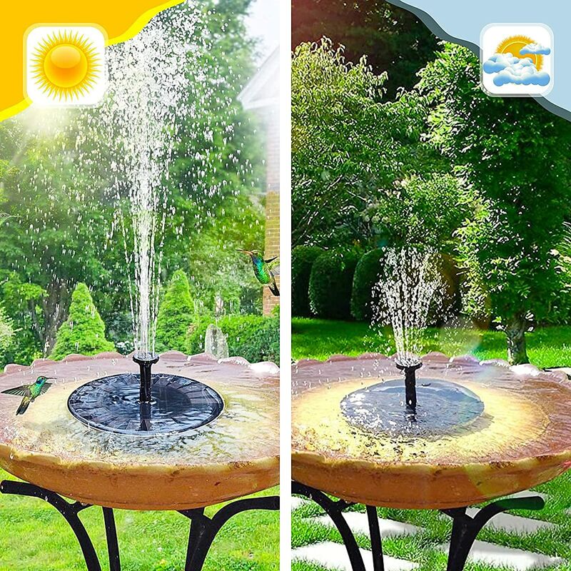 2 W Solar Pumpe Springbrunnen Pumpenset Teich Tauch Gartenteich Garten Brunnen * 