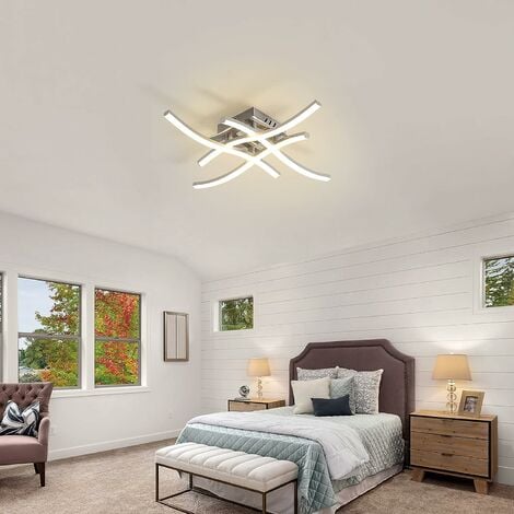 GOECO Plafón LED, Luminaria de Suspensión en Forma de Onda, Luz Blanca Neutra 4000K, LED Integrados 24W 2000 Lm, Lámpara Moderna para Salón o Cocina