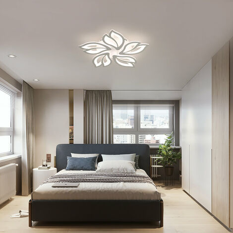 Lámpara de techo LED empotrada con control remoto, lámpara de techo  regulable de 24 W, 3000 K-6500 K, moderna lámpara de techo LED para  dormitorio