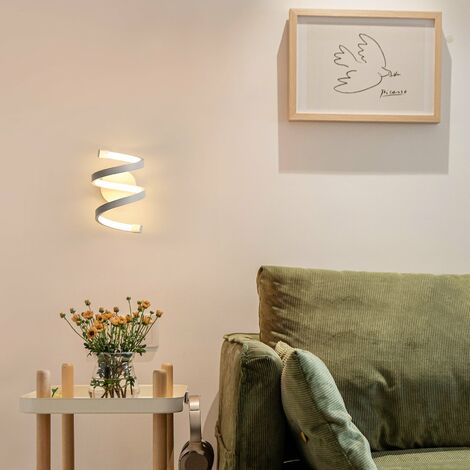 Lightess Moderno aplique de pared LED para interiores, lámpara de pared  regulable de 12 W, iluminación de pared para sala de estar, dormitorio