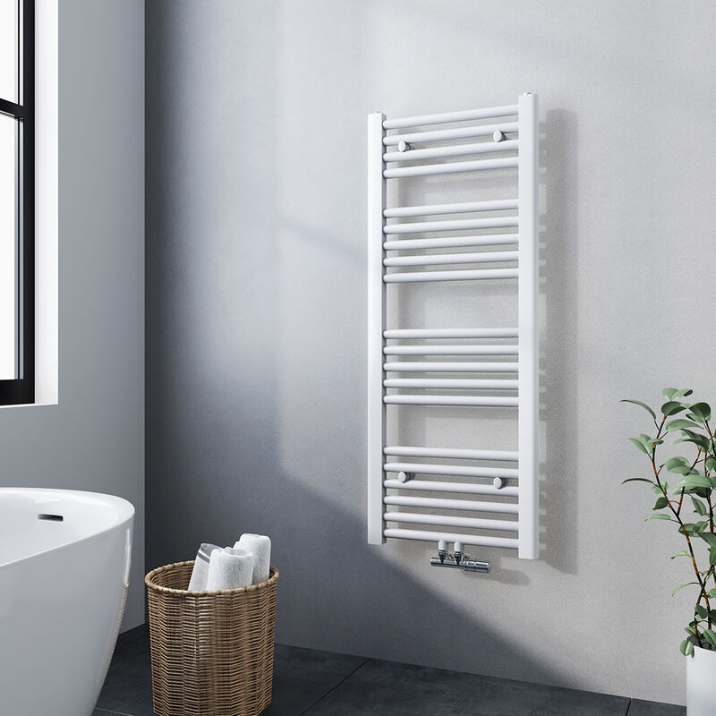 SIRHONA Sèche-serviettes radiateur radiateur salle de bains raccord central  50 x120cm Sèche serviettes radiateur de