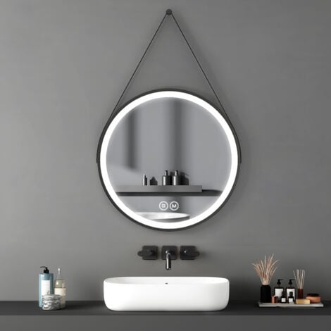 Miroir de salle de bain Sunset 800 x 600 mm avec bande éclairante